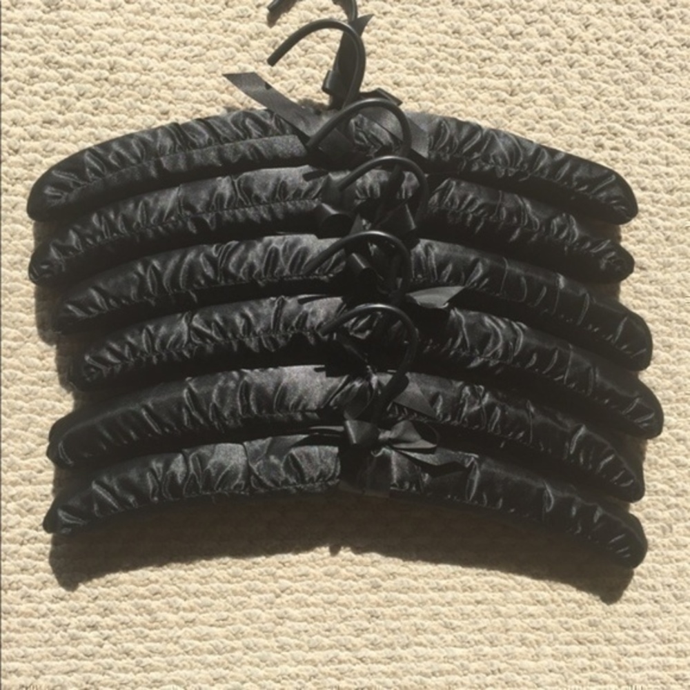 Women's Set of 6 black lingerie closet hangers
